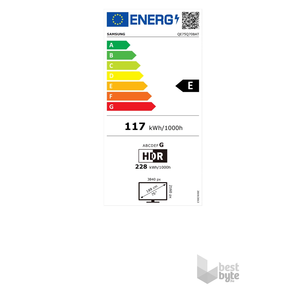 Samsung 75" QE75Q70BATXXH 4K UHD Smart QLED TV