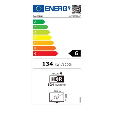 Samsung 75" QE75Q80DATXXH 4K UHD Smart QLED TV