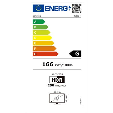 Samsung 85" BED-H Crystal 4K UHD Smart Business TV