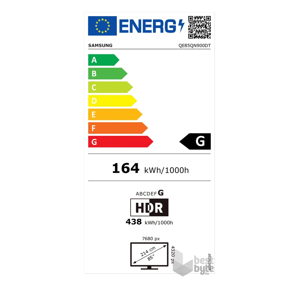 Samsung 85" QE85QN900DTXXH 8K UHD Smart Neo QLED Mini LED TV (Újracsomagolt)