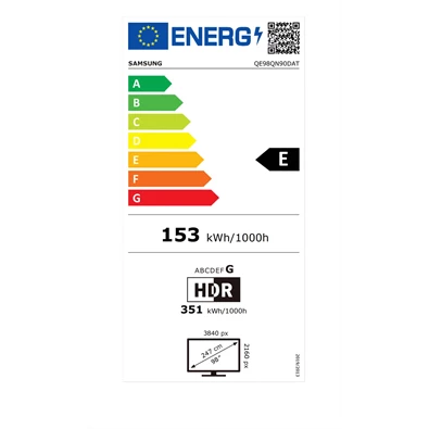 Samsung 98" QE98QN90DATXXH 4K UHD Smart Neo QLED Mini LED TV