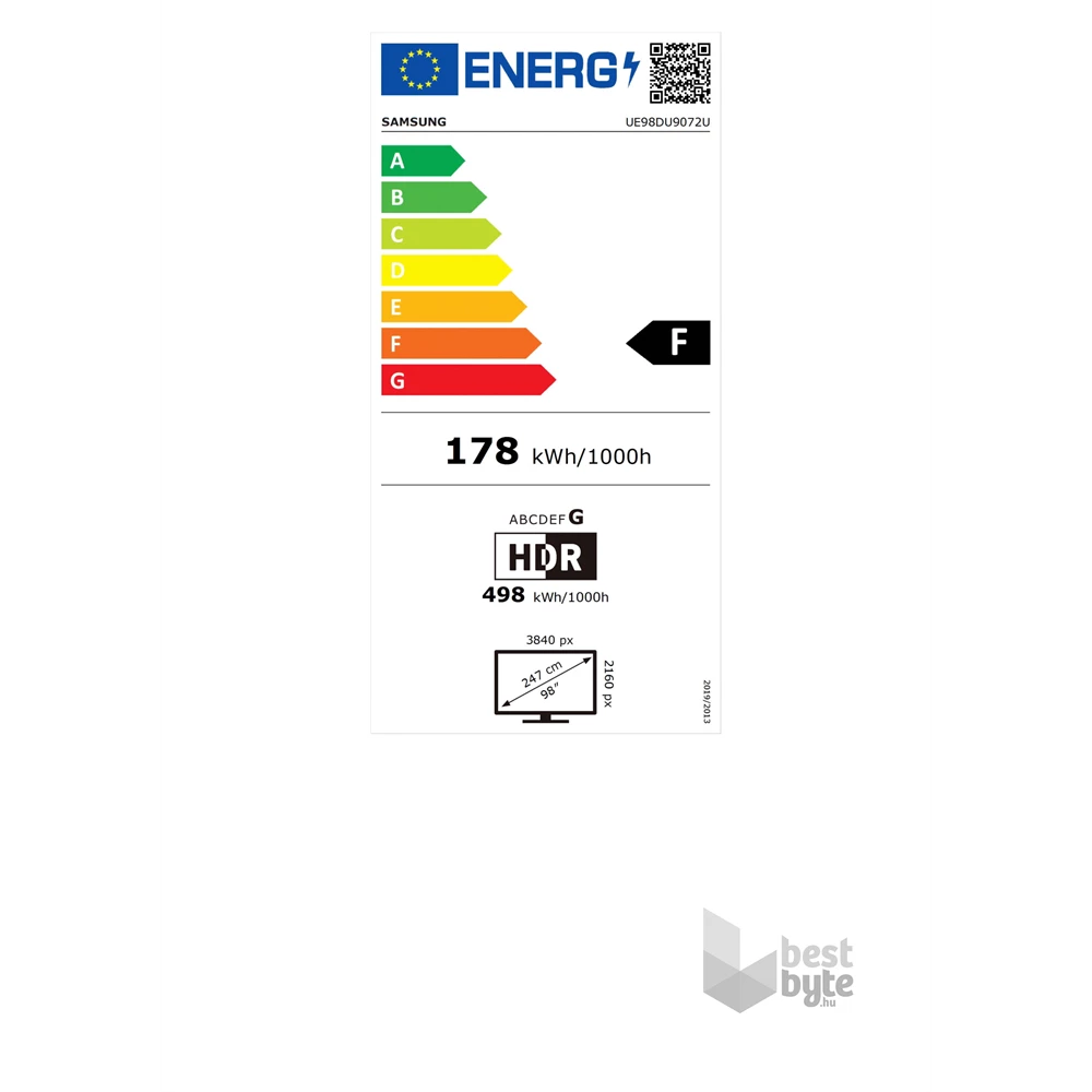 Samsung 98" UE98DU9072UXXH Crystal 4K UHD Smart TV (Újracsomagolt)
