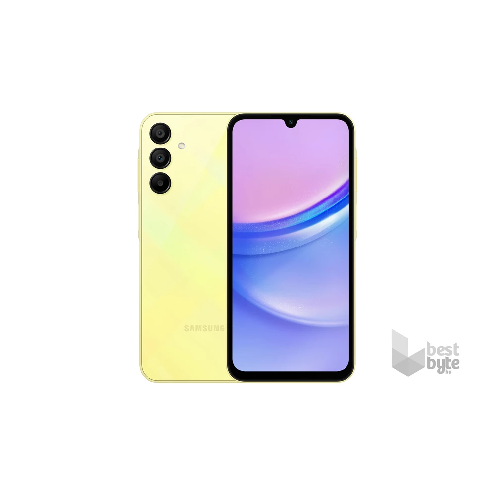Samsung Galaxy A15 4/128GB DualSIM (A155F) kártyafüggetlen okostelefon - sárga (Android)