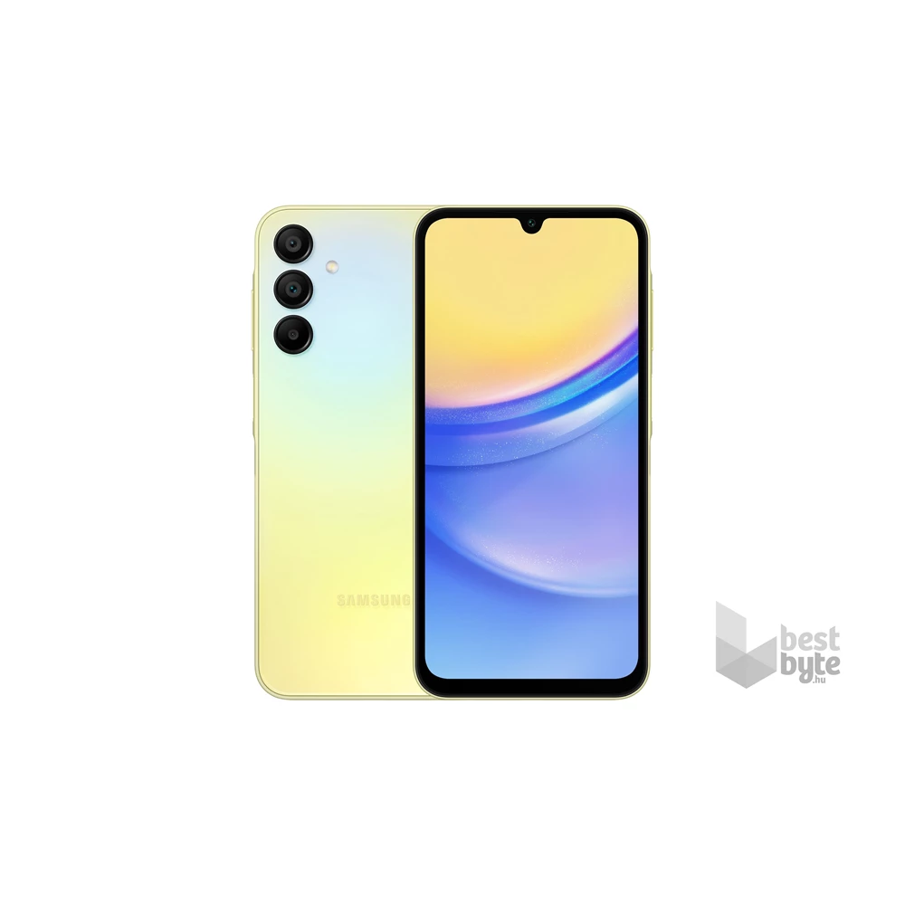 Samsung Galaxy A15 4/128GB DualSIM (A156B) kártyafüggetlen okostelefon - sárga (Android)