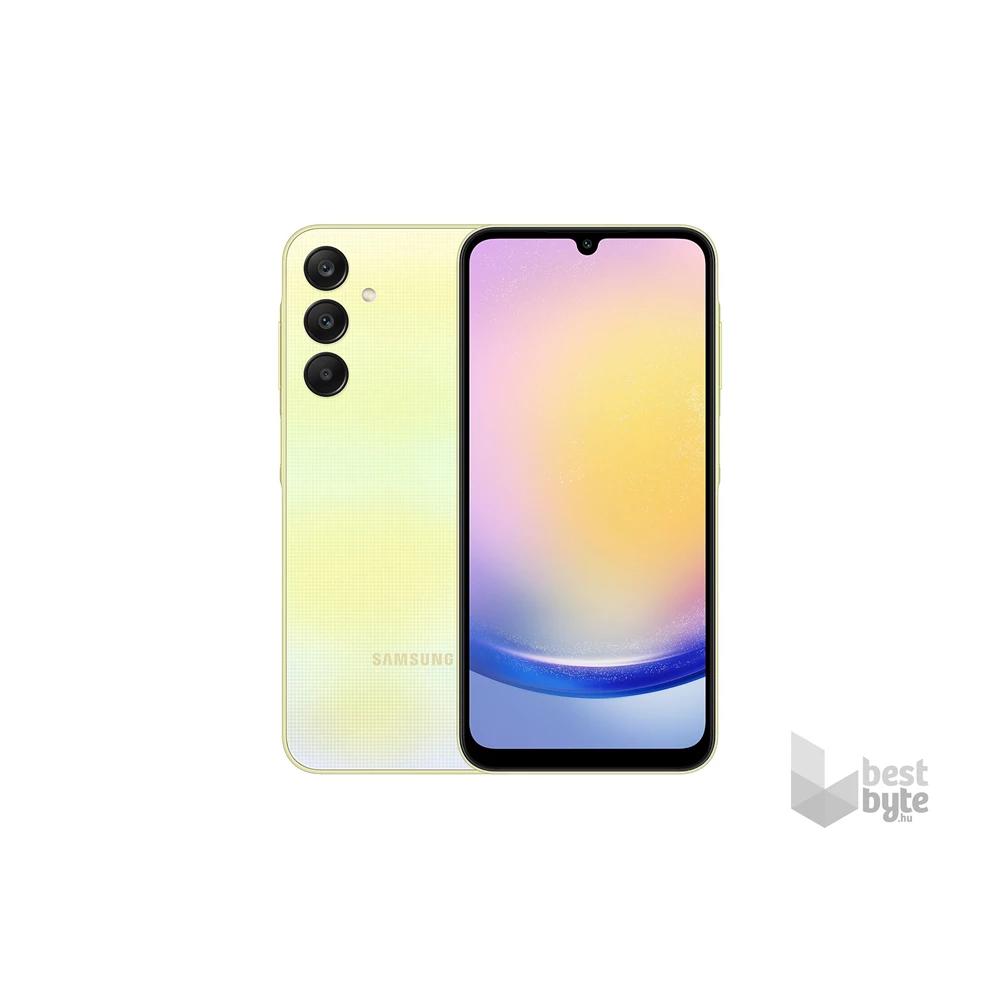 Samsung Galaxy A25 6/128GB DualSIM (A256B) kártyafüggetlen okostelefon - sárga (Android) (Újszerű)