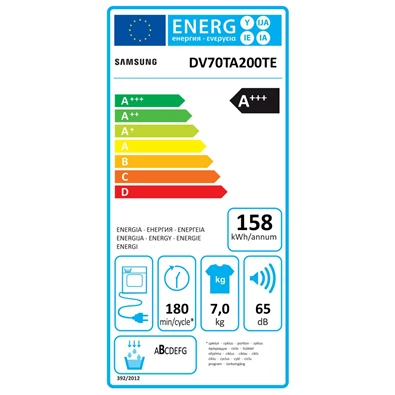 Samsung DV70TA200TE/LE fehér, 7 kg, hőszivattyús, szárítógép (Újszerű)