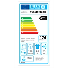 Samsung DV80T7220BH/S6 hőszivattyús szárítógép
