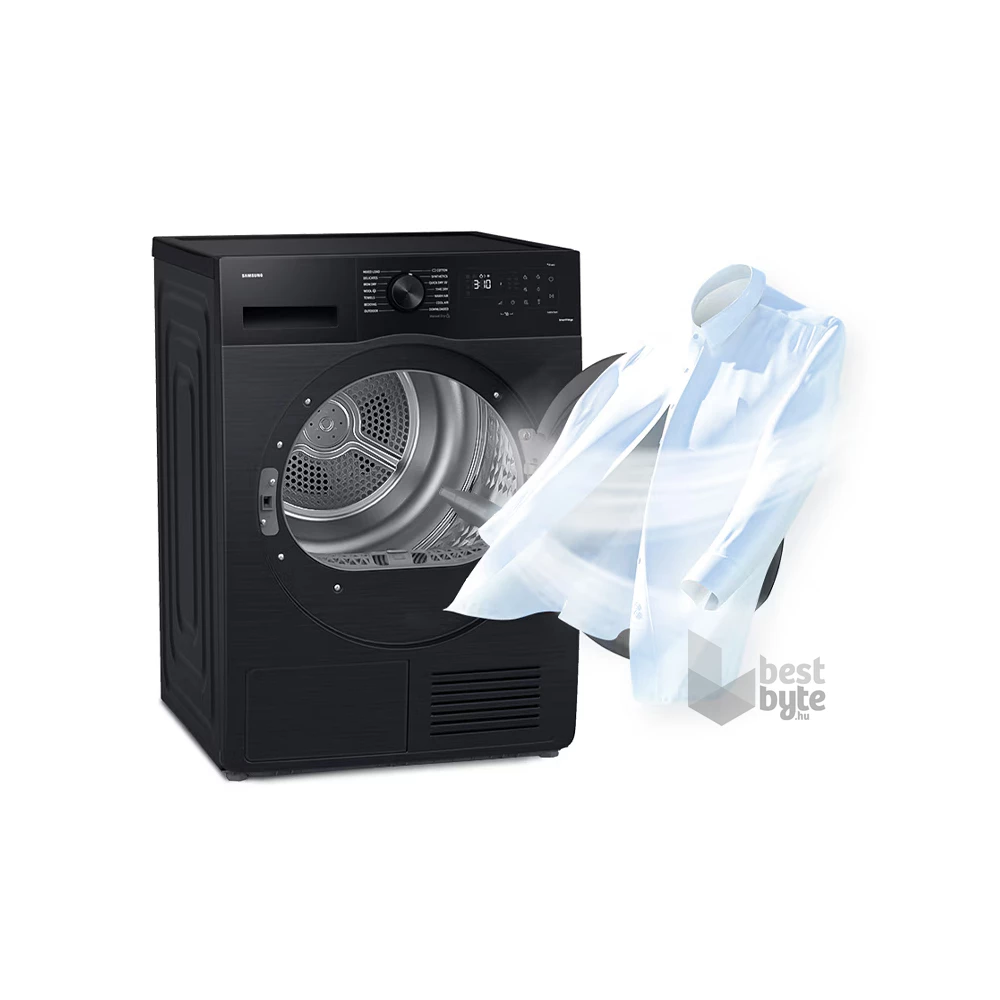 Samsung DV90CGC2A0ABLE fekete, 9 kg, hőszivattyús, szárítógép