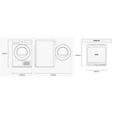 Samsung DV90CGC2A0ABLE 9 kg hőszivattyús szárítógép