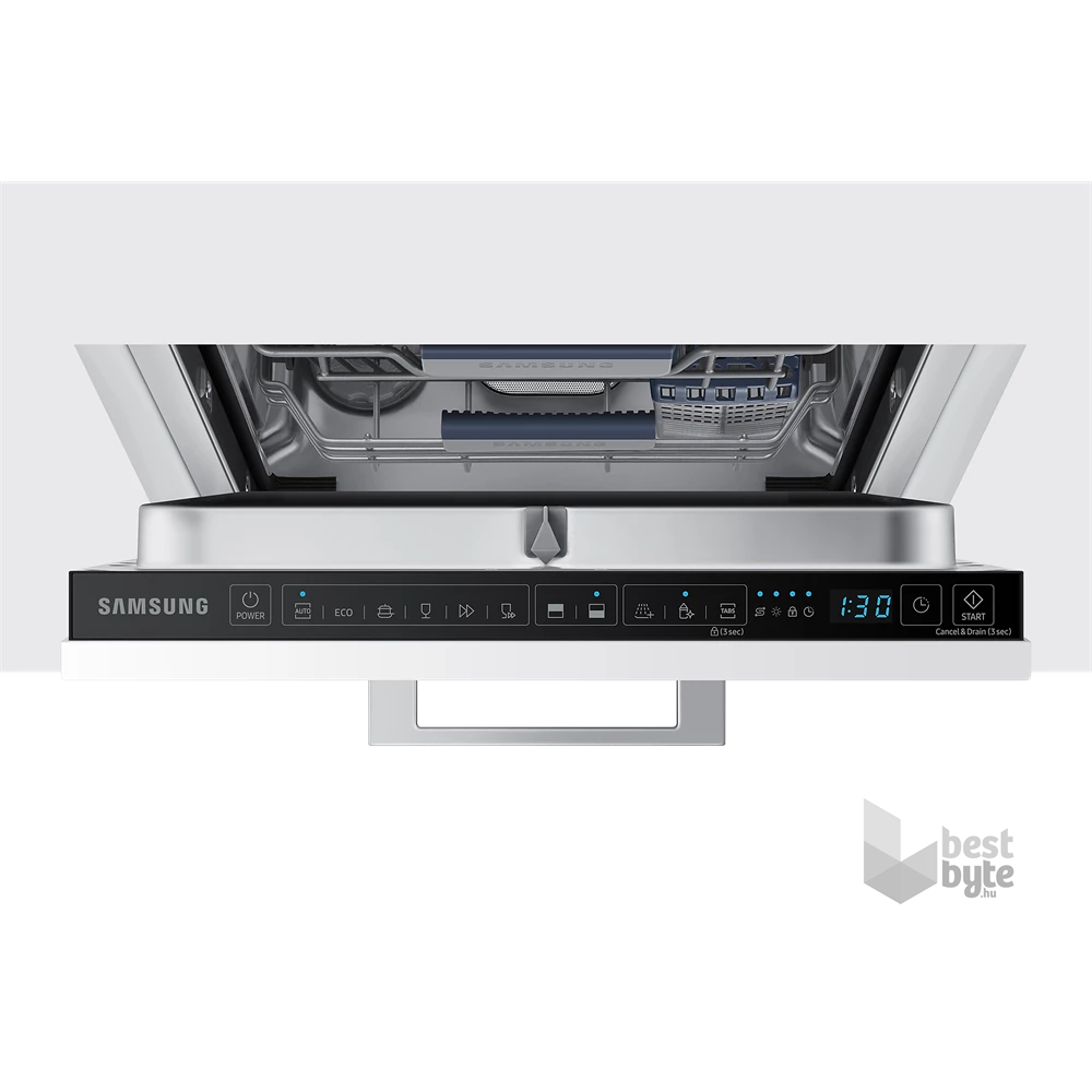 Samsung DW50R4060BB/EO programok száma: 6, keskeny beépíthető, 9 terítékes mosogatógép 