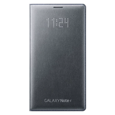 Samsung EF-NN910BCEG Galaxy Note 4 fekete flip LED tok