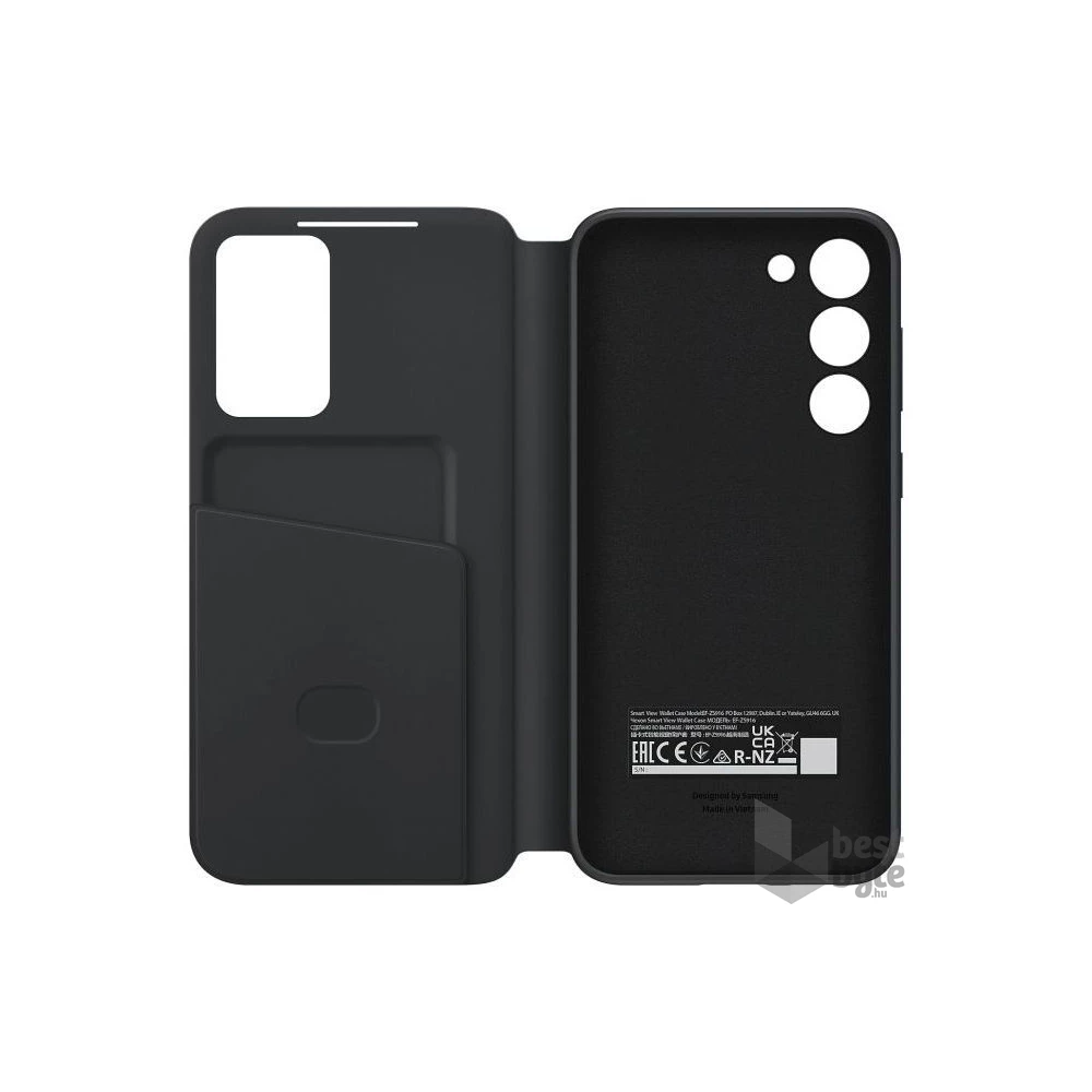 Samsung EF-ZS916CBEGWW Galaxy S23 Plus (SM-S916) fekete oldalra nyíló tok