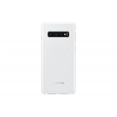 Samsung EF-KG973CWEG Galaxy S10 fehér LED cover hátlap