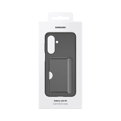 Samsung EF-OA266TBEGWW Galaxy A26 kártyatartós fekete műanyag hátlap