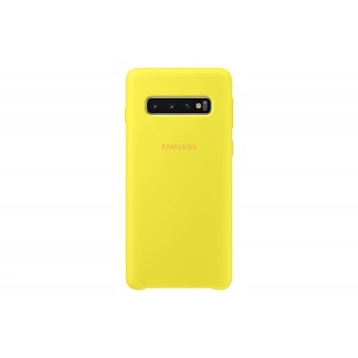 Samsung EF-PG973TYEG Galaxy S10 sárga szilikon védőtok