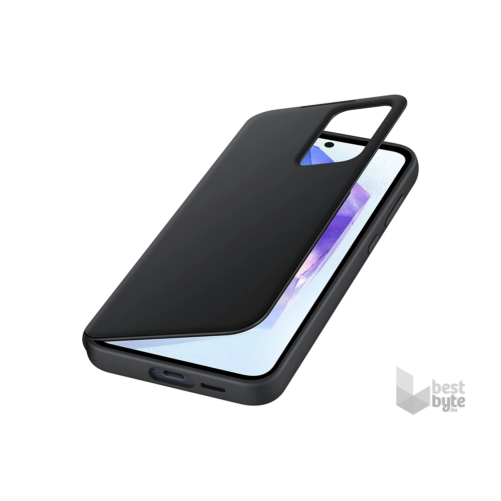 Samsung EF-ZA556CBEGWW Galaxy A55 Smart View Wallet fekete oldalra nyíló tok