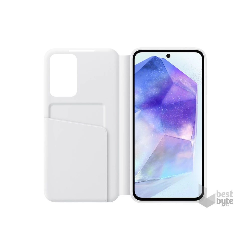Samsung EF-ZA556CWEGWW Galaxy A55 5G (SM-A556) fehér oldalra nyíló tok