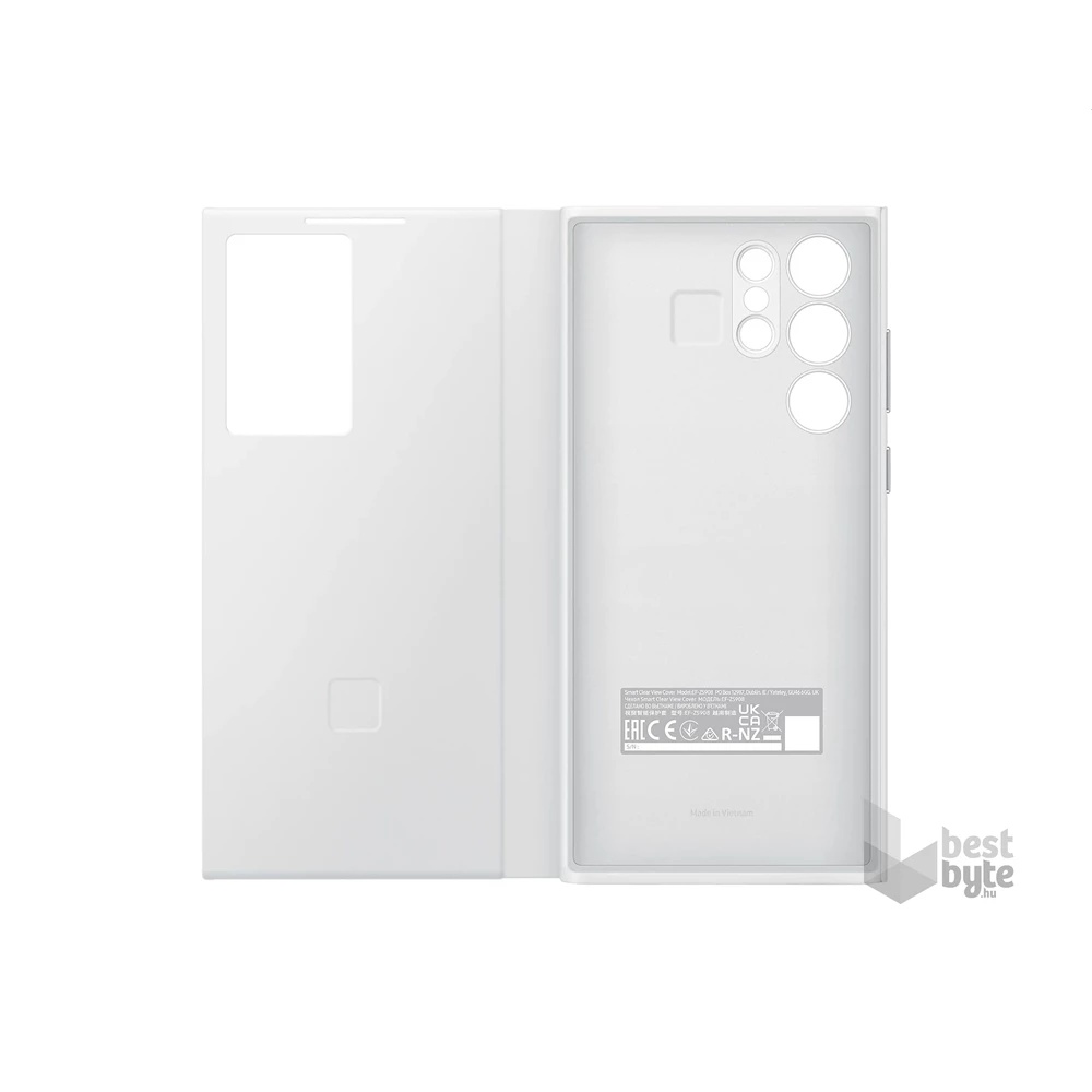 Samsung EF-ZS908CWEGEE Galaxy S22 Ultra smart clear view cover fehér védőtok