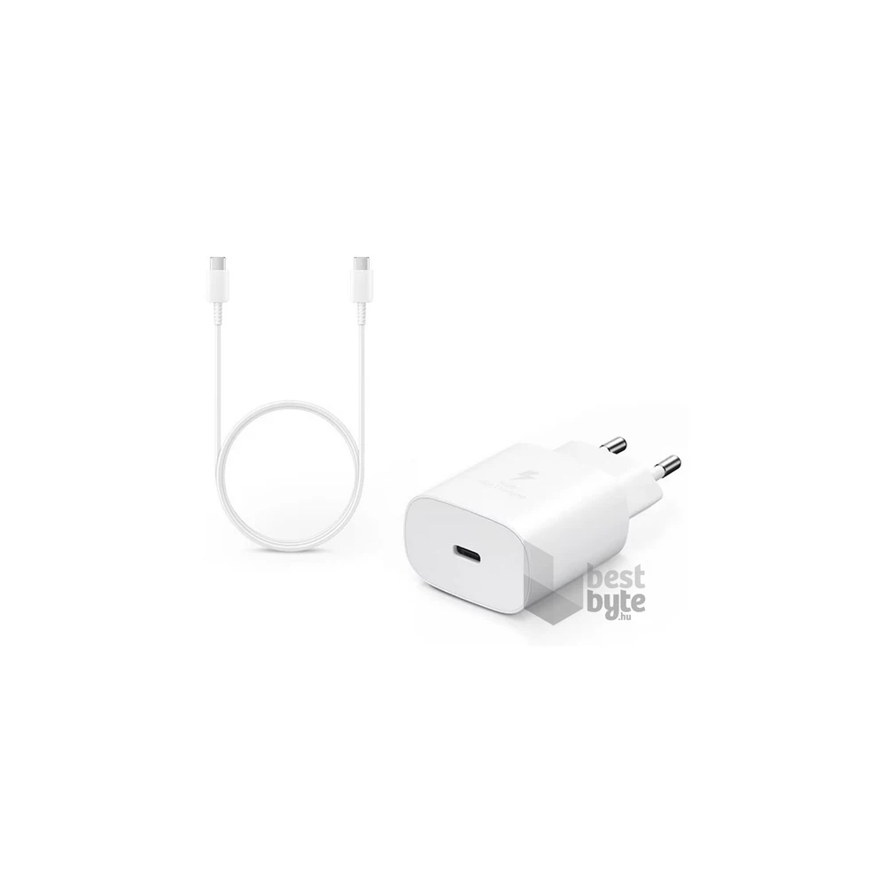 Samsung EP-TA800EWE + EP-DG980BWE 25W Type-C fehér hálózati töltő + Type-C kábel