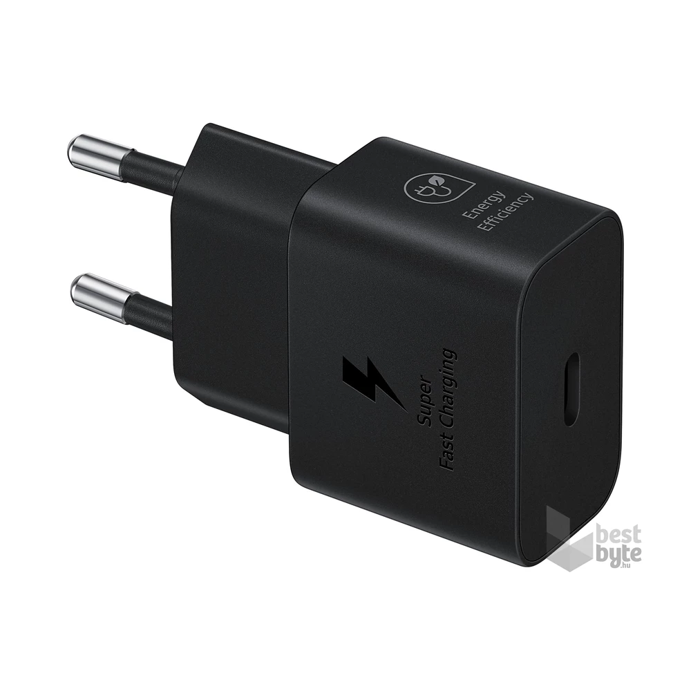 Samsung EP-T2510XBEGEU 25W fekete hálózati töltő + Type-C kábel
