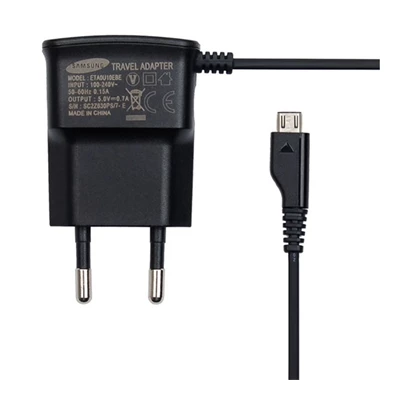 Samsung ETA0U10EBE 3,5W fix microUSB kábel fekete hálózati töltő