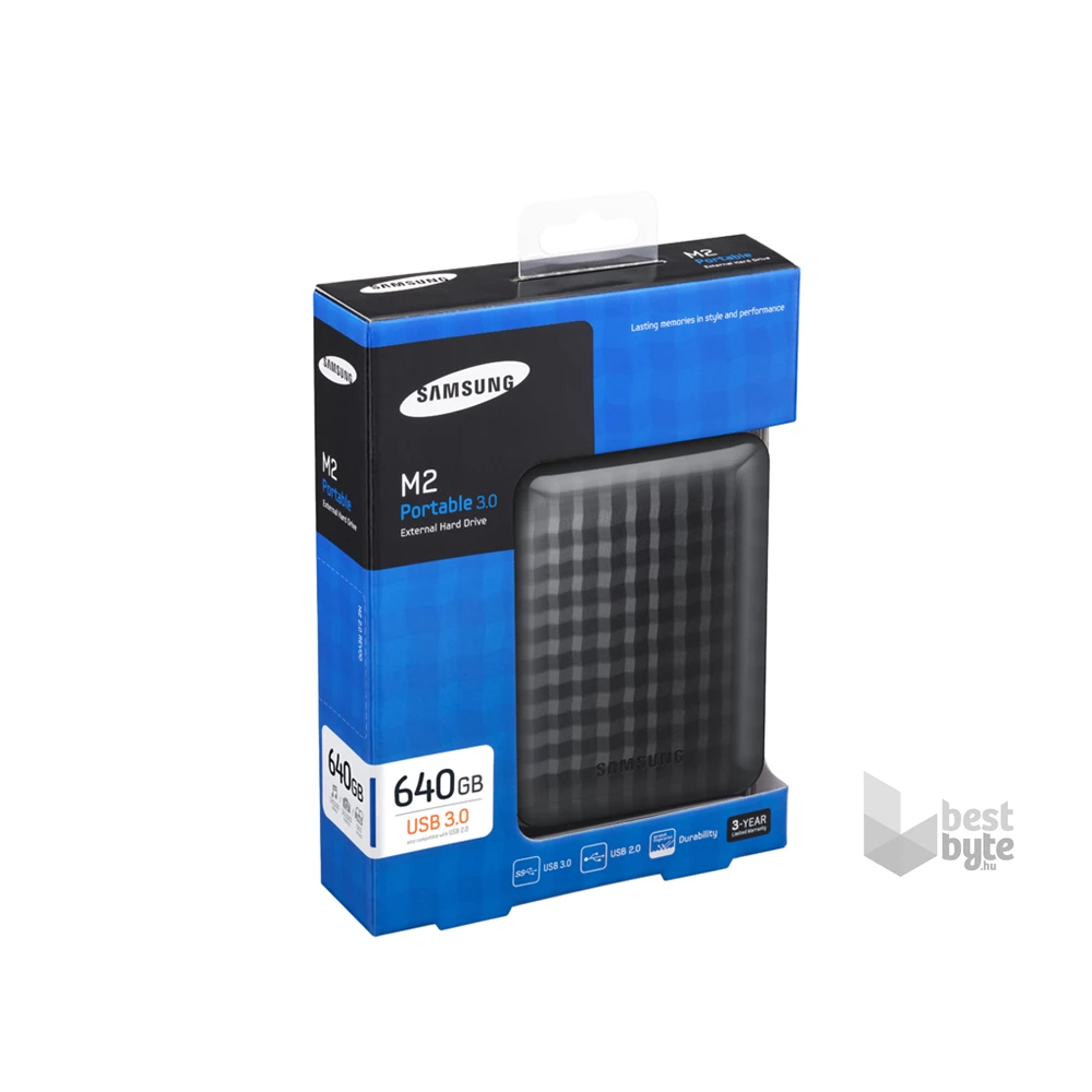 Samsung 2,5" 640GB külső USB3.0 fekete M2 winchester