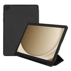 Samsung GP-FBX115KDABW Galaxy Tab A9 WIFI (SM-X110) / Galaxy Tab A9 LTE (SM-X115) fekete bőr hatású oldalra nyíló tok