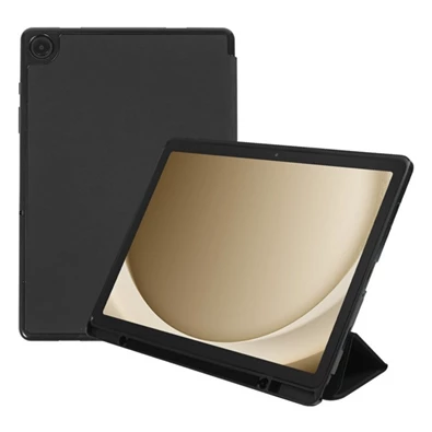 Samsung GP-FBX115KDABW Galaxy Tab A9 WIFI (SM-X110) / Galaxy Tab A9 LTE (SM-X115) fekete bőr hatású oldalra nyíló tok