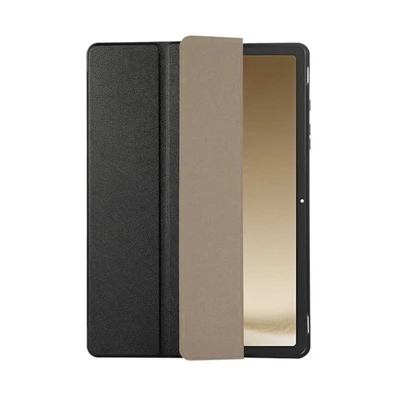 Samsung GP-FBX216AEABW Galaxy Tab A9 Plus 5G (SM-X216) / WIFI (SM-X210) fekete bőr hatású oldalra nyíló tok