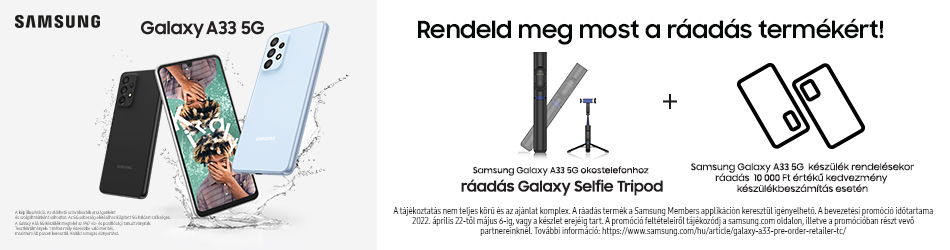 Samsung Galaxy A33 5G bevezetési promóció