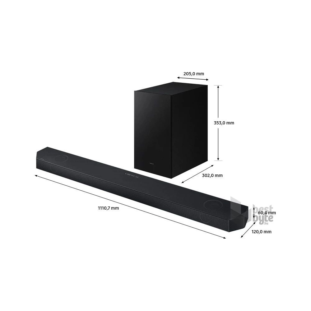 Samsung HW-Q700D/EN 3.1.2 csatornás hangprojektor vezeték nélküli mélynyomóval