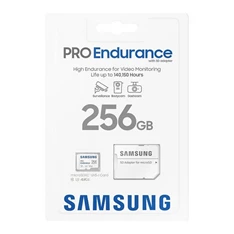 Samsung MicroSD kártya - 256GB MB-MJ256KA/EU (PRO Endurance, Class10, R100/W40, adapter, 256GB)
