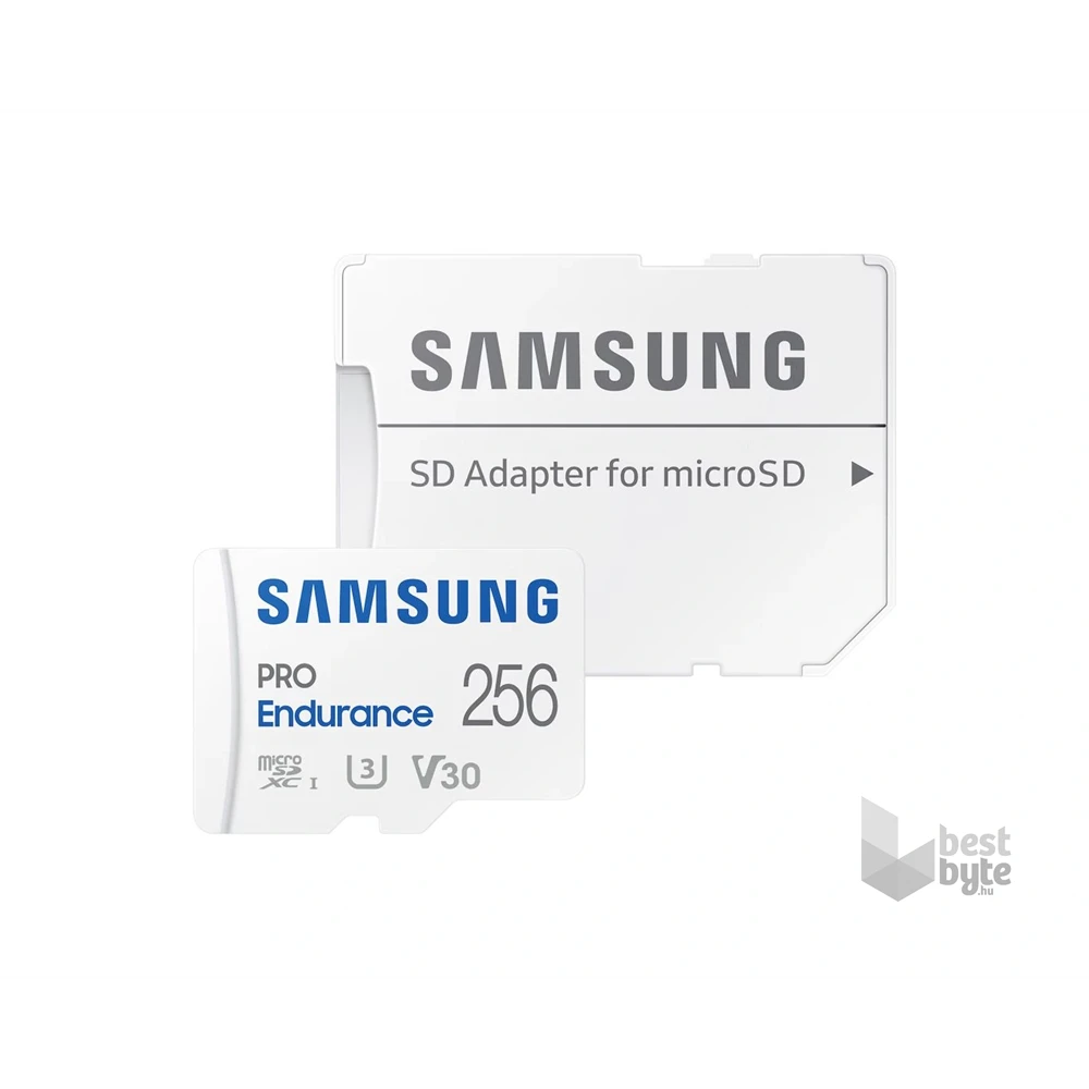 Samsung MicroSD kártya - 256GB MB-MJ256KA/EU (PRO Endurance, Class10, R100/W40, adapter, 256GB)