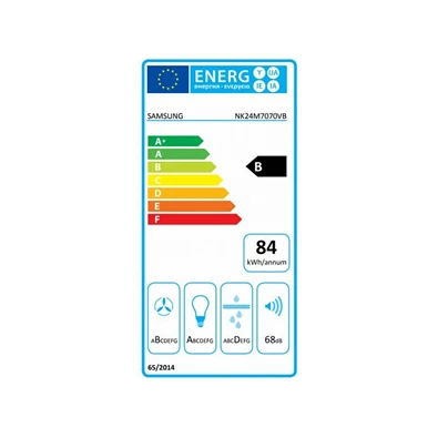 Samsung NK24M7070VB/UR fekete, beépíthető, kürtős, méret:59,8 cm, zajszint:68 dB, páraelszívó