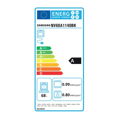 Samsung NV68A1140BK/OL fekete, beépíthető, sütőtér: 68L, grill, légkeverés, katalitikus, sütő
