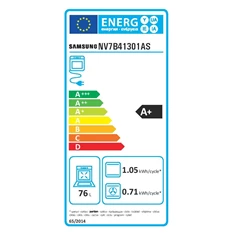 Samsung NV7B41301AS/U3 inox, beépíthető, sütőtér: 76L, grill, légkeverés, pirolitikus, sütő