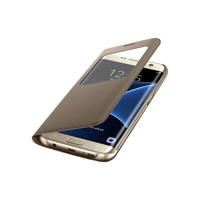 Samsung OSAM-EF-CG935PFEG Galaxy S7 Edge s-view arany bőr tok