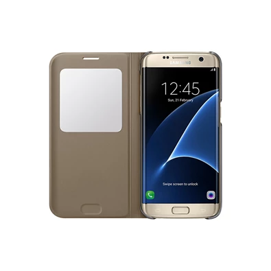 Samsung OSAM-EF-CG935PFEG Galaxy S7 Edge s-view arany bőr tok
