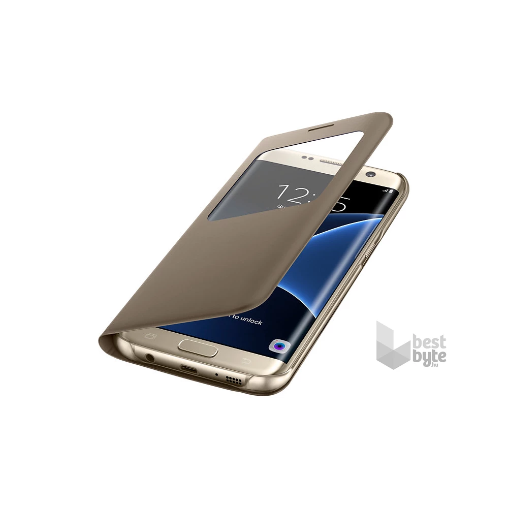 Samsung OSAM-EF-CG935PFEG Galaxy S7 Edge s-view arany bőr tok