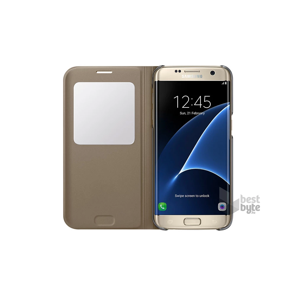 Samsung OSAM-EF-CG935PFEG Galaxy S7 Edge s-view arany bőr tok