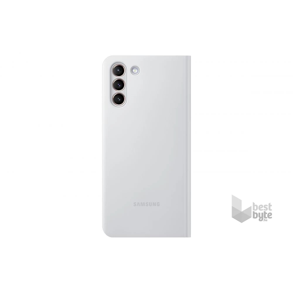 Samsung OSAM-EF-NG996PJEG Galaxy S21 Plus LED view világosszürke oldalra nyíló tok