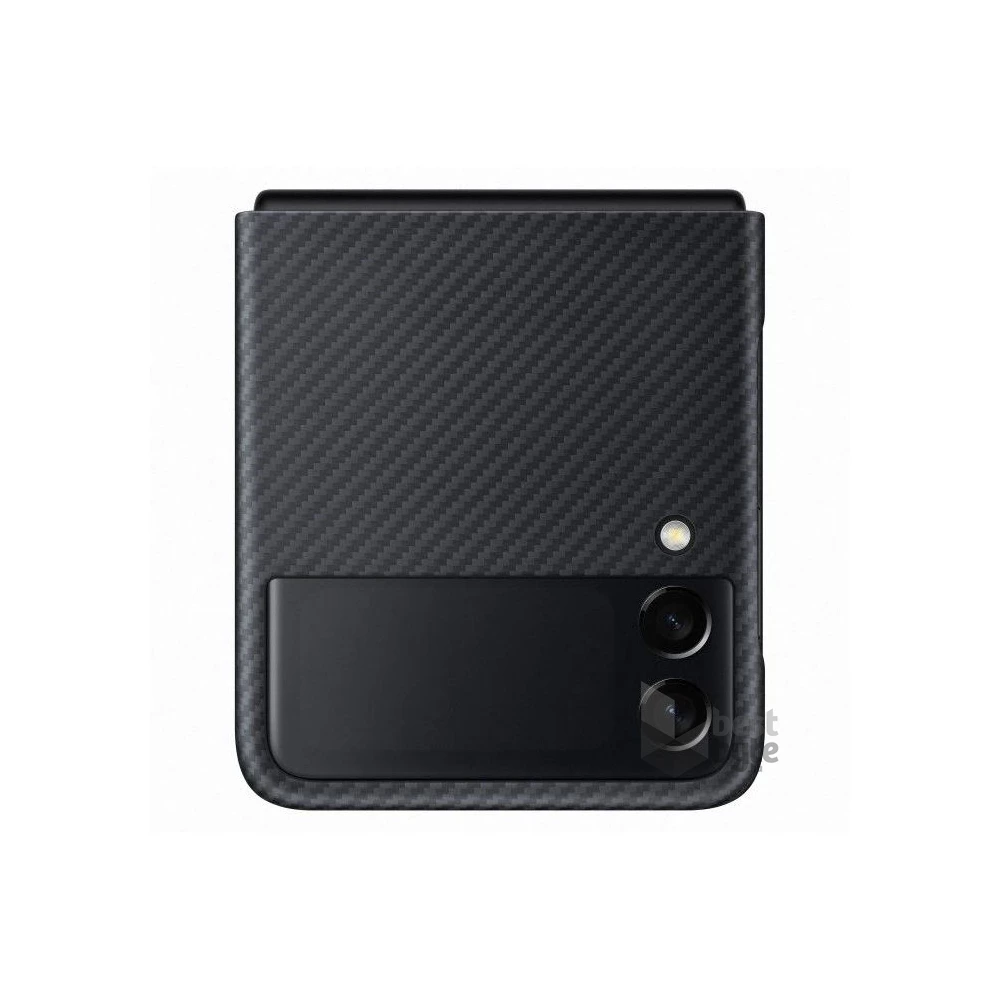 Samsung OSAM-EF-XF711SBEG Galaxy Z Flip 3 aramid stand fekete védőtok