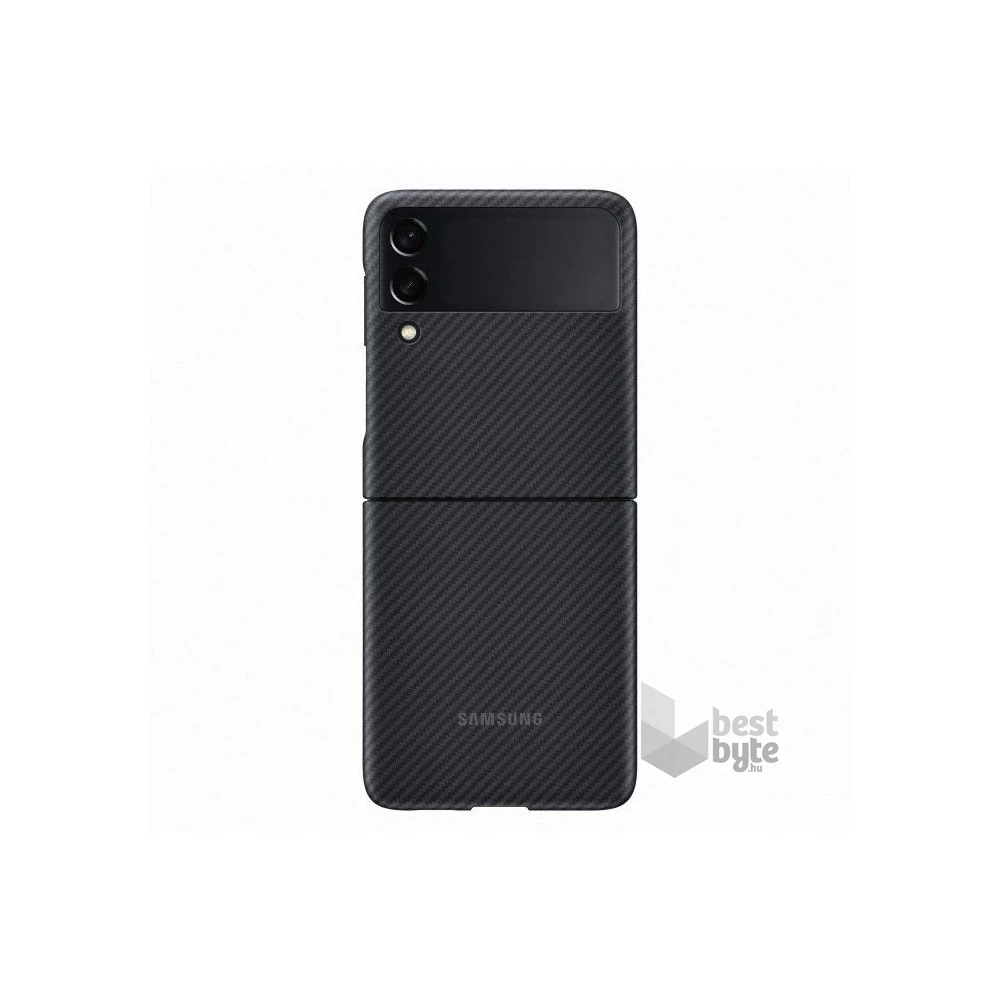 Samsung OSAM-EF-XF711SBEG Galaxy Z Flip 3 aramid stand fekete védőtok