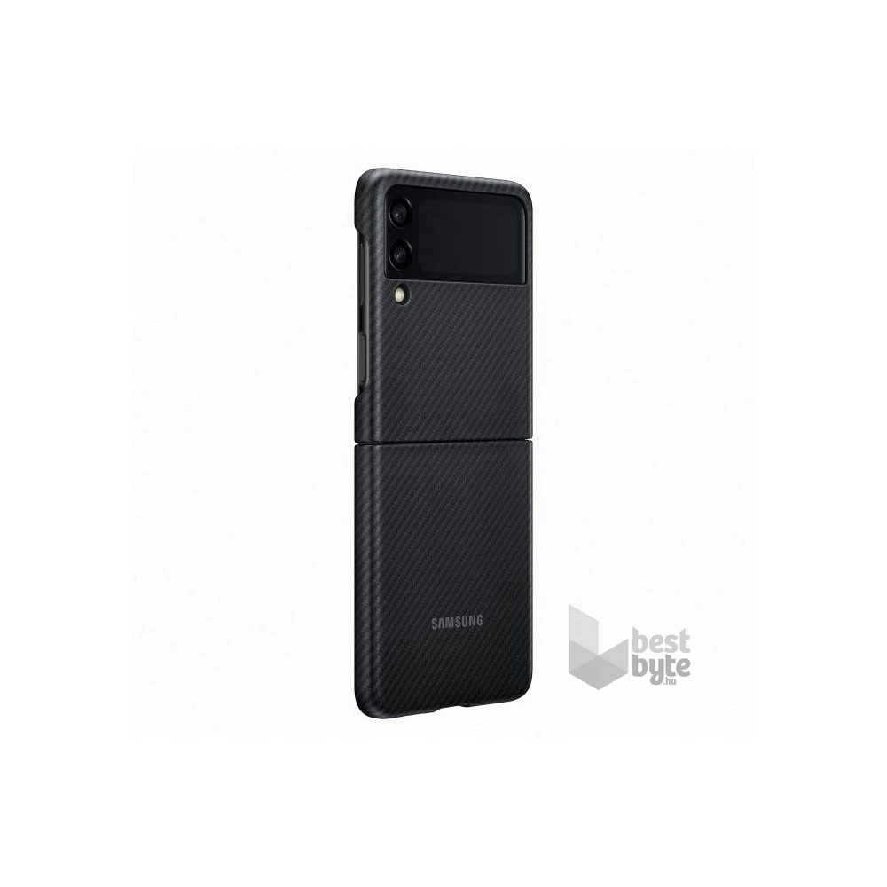 Samsung OSAM-EF-XF711SBEG Galaxy Z Flip 3 aramid stand fekete védőtok