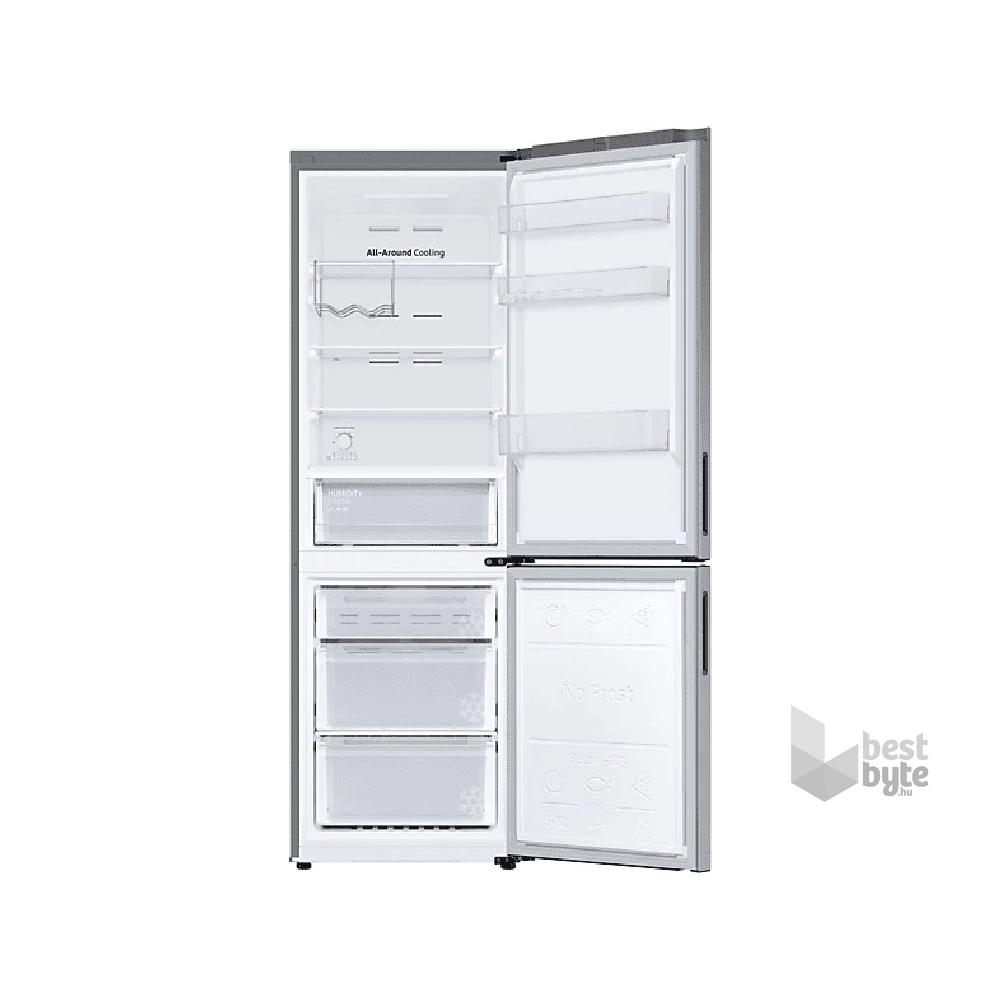 Samsung RB33B612ESA/EF inox, alulfagyasztós, Hűtő:230L, Fagyasztó:114L, hűtőszekrény
