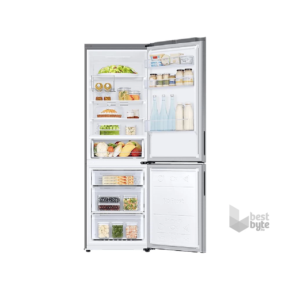 Samsung RB33B612ESA/EF inox, alulfagyasztós, Hűtő:230L, Fagyasztó:114L, hűtőszekrény