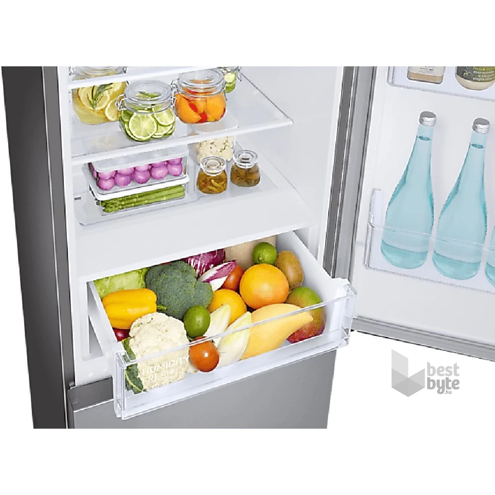 Samsung RB33B612ESA/EF inox, alulfagyasztós, Hűtő:230L, Fagyasztó:114L, hűtőszekrény
