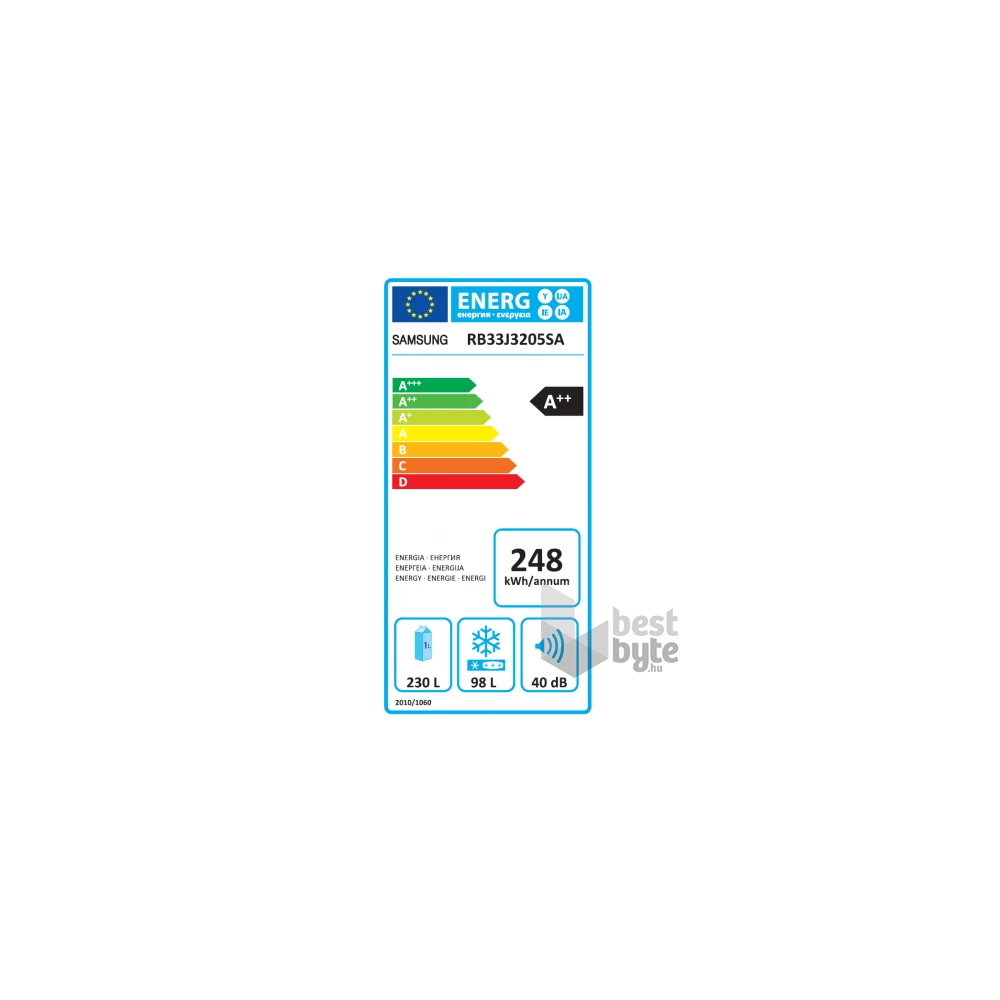 Samsung RB33J3205SA/EF alulfagyasztós hűtőszekrény