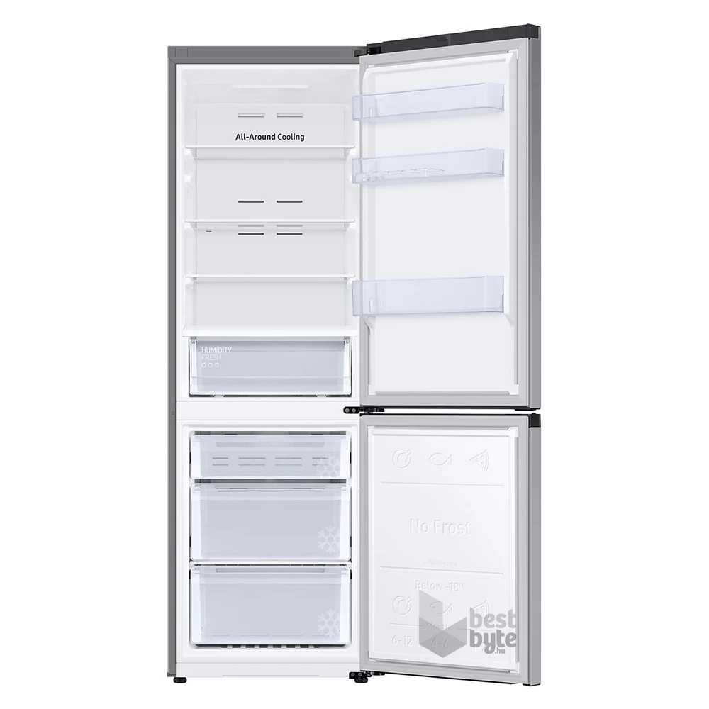 Samsung RB34C600CSA/EF grafit, alulfagyasztós, Hűtő:230L, Fagyasztó:114L, hűtőszekrény