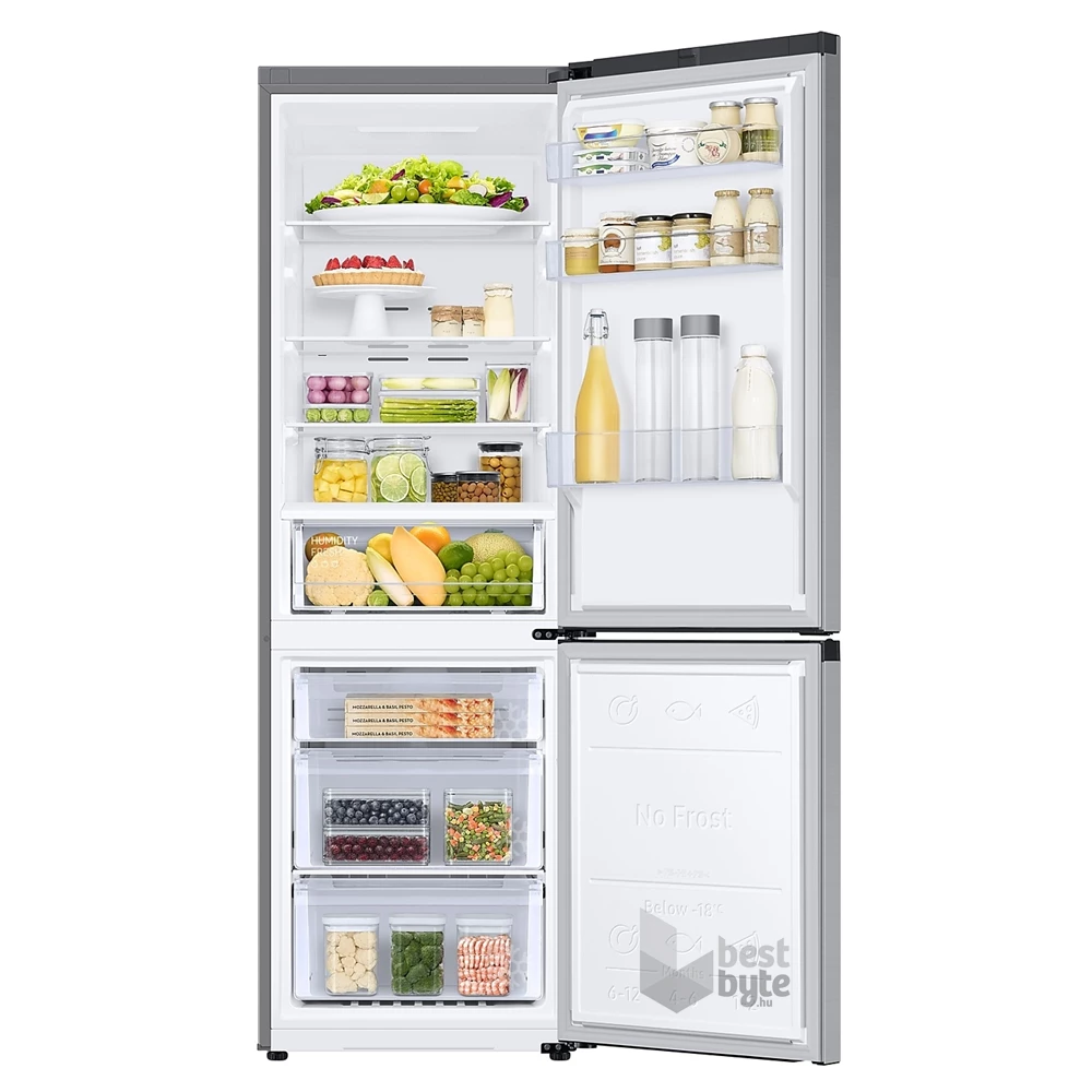Samsung RB34C600CSA/EF grafit, alulfagyasztós, Hűtő:230L, Fagyasztó:114L, hűtőszekrény
